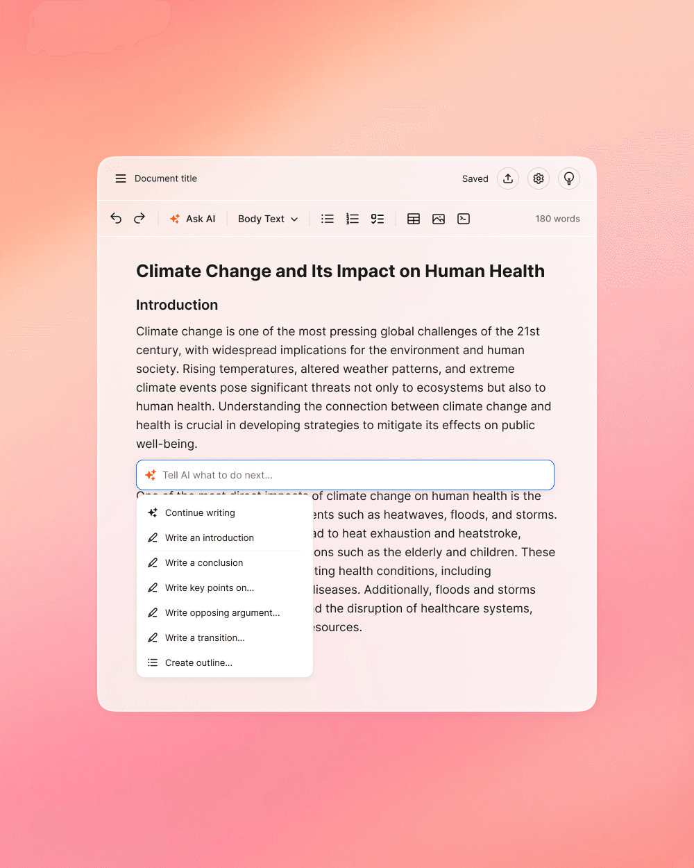 Answer Block for Quick Search Features