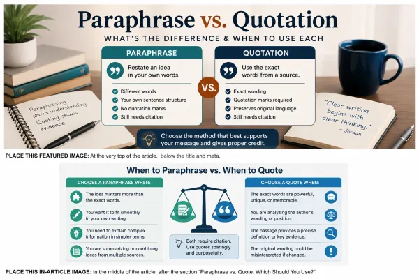 Paraphrase vs. Quotation: What Is the Difference?